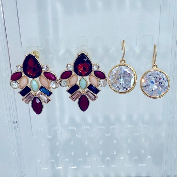 2 Pairs: Statement Earrings - Picture 1 of 11